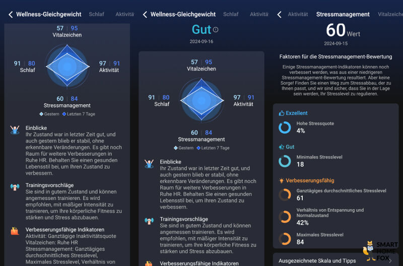 RingConn Gen 2 Wochenbericht in der App